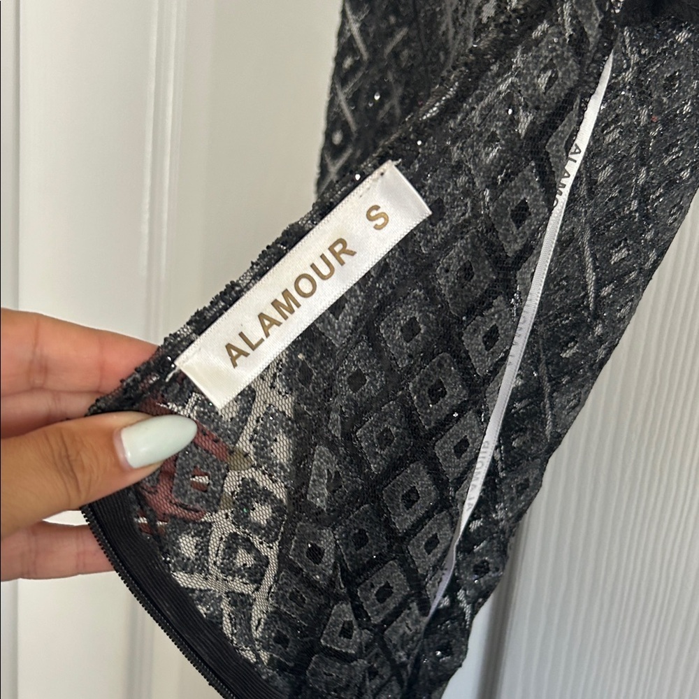 NWOT ALAMOUR the Label Rozay Luxe - Black Size S - Picture 3 of 16